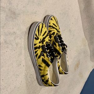 yellow tye dye vans